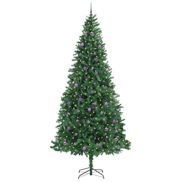 vidaXL Albero di Natale artificiale con 300 LED Verde 300 cm