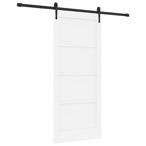 vidaXL Porta scorrevole ORKDAL Bianco e Nero 86 x 198,5 cm