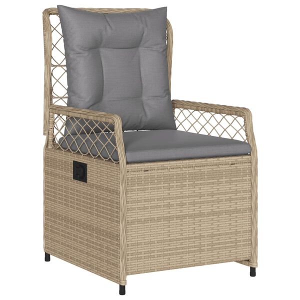 vidaXL Set da Pranzo da Giardino 5 pz con Cuscini Beige in Polyrattan
