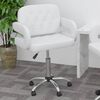 vidaXL Sedia da Pranzo Girevole Bianca in Similpelle