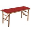 vidaXL Panca da Giardino Pieghevole con Cuscino 118 cm in Bamb&ugrave;