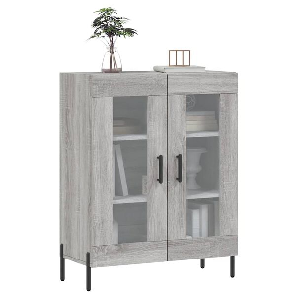 vidaXL Credenza Grigio Sonoma 69,5x34x90 cm in Legno Multistrato