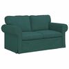 vidaXL Divano 2 pcs Verde Scuro 155 x 82 x 80 cm Tessuto
