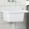 vidaXL Lavabo a Parete Bianco 50x35x24 cm in Resina