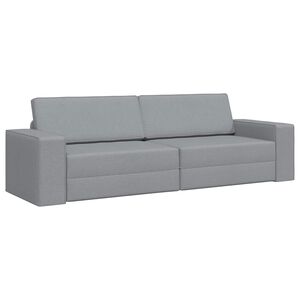 vidaXL Divano letto Grigio chiaro 245 x 78 x 77 cm Tessuto