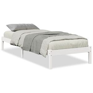 vidaXL Letto Extra Lungo senza Materasso Bianco 100x210 cm in Pino