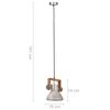 vidaXL Lampada a Sospensione Industriale 25 W Argento Rotonda 19cm E27