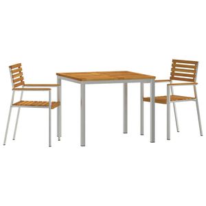 vidaXL Set da Pranzo per Giardino 3 pcs Legno di Acacia Massello
