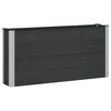 vidaXL Letto rialzato da giardino Nero 150 x 30 x 72 cm alluminio