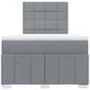vidaXL Giroletto a Molle con Materasso Grigio Chiaro 120x190cm Tessuto