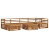 vidaXL Set di divani da esterno 7 pcs Naturale