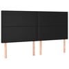 vidaXL Testiera Nera 180x5x118/128 cm in Similpelle