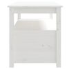 vidaXL Tavolino da Salotto Bianco 102x49x55 cm Legno Massello di Pino