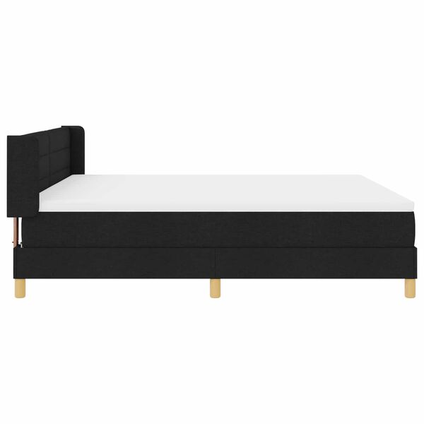 vidaXL Letto a molle con materasso Nero 200 x 180 cm Poliestere