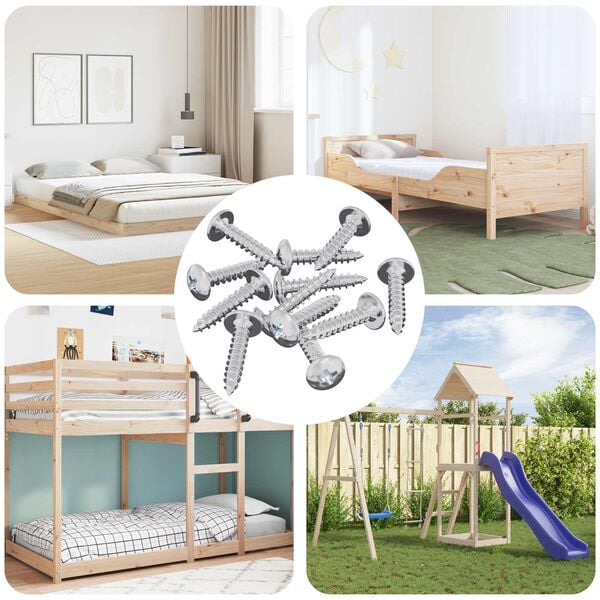 vidaXL Chiodo autofilettante 12 pcs Zincato 4 x 20 mm Acciaio