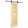 vidaXL Porta scorrevole Naturale e Nero 70 x 210 cm