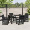 vidaXL Set da Pranzo per Giardino 5 pcs Nero polyrattan