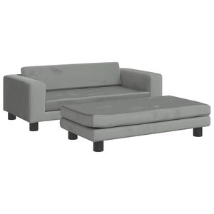 vidaXL Lettino Cani con Estensione Grigio Chiaro 100x50x30 cm Velluto