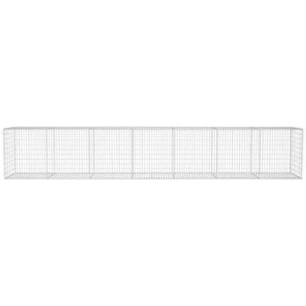 vidaXL Gabbione con Copertura in Acciaio Zincato 600x50x100 cm