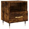 vidaXL Comodino Rovere Fumo 40x35x47,5 cm in Legno Multistrato