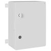 vidaXL Armadio di Controllo Grigio 37 x 16,5 x 40 cm Plastica ABS