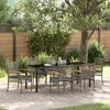 vidaXL Set da Pranzo per Giardino 7 pcs Grigio polyrattan