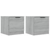 vidaXL Comodino 2 pz Grigio Sonoma 40x39x40 cm