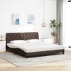 vidaXL Letto con Materasso Marrone Scuro 180x200cm Tessuto