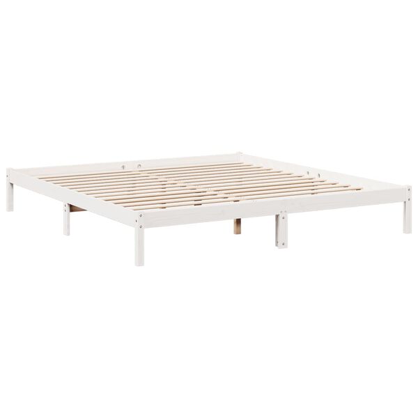 vidaXL Letto Extra Lungo senza Materasso Bianco 180x210 cm in Pino