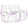 vidaXL Divano Massaggio a 2 Posti con Portabicchieri Grigio Chiaro