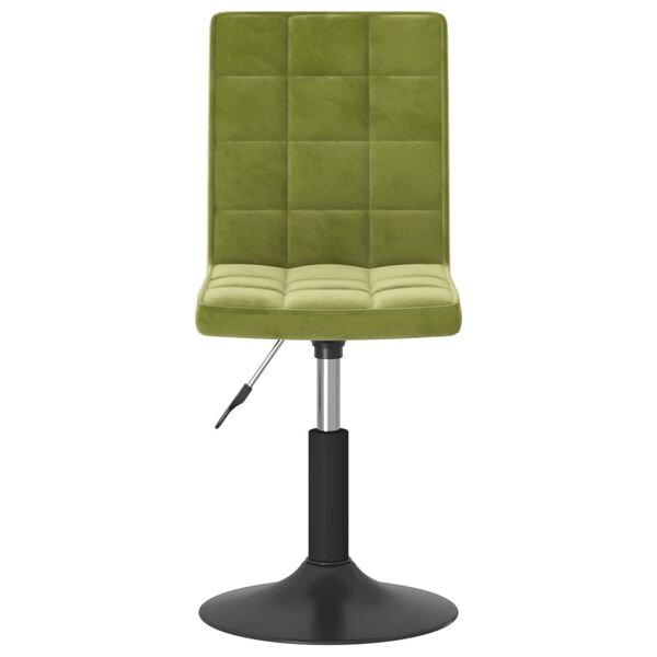 vidaXL Sedie da Pranzo Girevoli 2 pz Verde Chiaro in Velluto