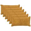 vidaXL Federa 6 pz HOUTEN Giallo 40 x 80 cm Fleece in microfibra