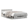 vidaXL Giroletto Cassetto Grigio Cemento 90x190 cm Legno Multistrato