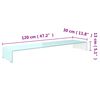 vidaXL Supporto TV / Rialzo Monitor in Vetro Verde 120x30x13 cm