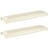 vidaXL Set di Cuscini per Pallet 2 pcs Crema 150 x 40 x 8 cm