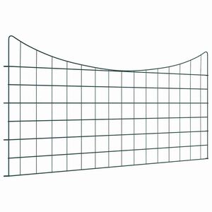 vidaXL Set di Recinzione per Stagno 5 pz 100 x 50 cm Acciaio Verde