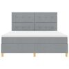 vidaXL Letto a Sorgente LED Grigio chiaro 180 x 200 cm Tessuto