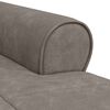 vidaXL Chaise Lounge con cuscino Grigio 91 x 157 x 91 cm PU Antico