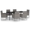 vidaXL Set da Pranzo da Giardino 7 pz Antracite