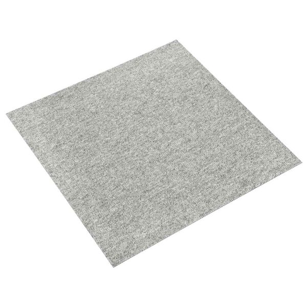 vidaXL Quadrotte di Moquette 20 pz 5 m&sup2; 50x50 cm Grigio Chiaro