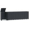 vidaXL Copribidone con Ruote 6 Bidoni Antracite 414x79x117cm Acciaio
