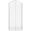 vidaXL Cesto Gabbione ad Arco 100x50x200/220 cm Ferro Zincato