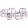 vidaXL Set divani 7 pcs Naturale Legno di Acacia Massello
