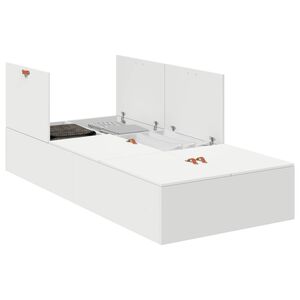 vidaXL Struttura letto con contenitore Bianco 90 x 190 cm