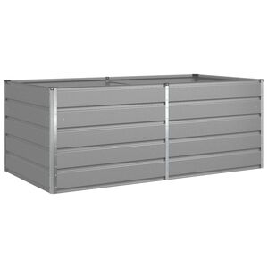 vidaXL Fioriera Grigio chiaro 195 x 100 x 75 cm Acciaio zincato