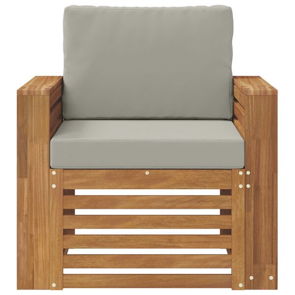 vidaXL Set di divani da esterno con cuscino Naturale 79 x 63 x 73 cm