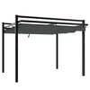 vidaXL Gazebo Giardino con Tetto Retrattile Antracite 3x3 m Alluminio