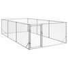 vidaXL Cuccia per cani da esterno con porta 2x4x1 m in acciaio zincato