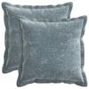 vidaXL Federa 2 pz HOUTEN Azzurro 50 x 50 cm Tessuto Chenille