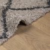 vidaXL Tappeto Shaggy PAMPLONA Pelo Lungo Beige e Antracite 160x230 cm